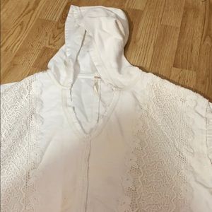 White cropped sweater